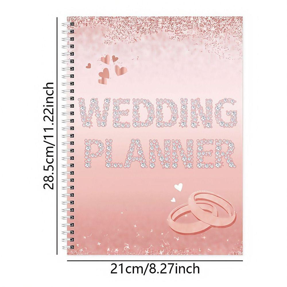 Thick Paper Wedding Planning Book Undated Sparkling Bridal Organizer  Habit Tracker