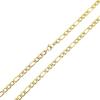 Unisex European Figaro Necklace - 3MM Stainless Steel Gold-Layered Chain