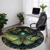1pc Butterfly Moonlit Office Round Area Rug, Under Office Chairs Bedroom Living Room Home Decor, Room Deco