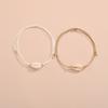 2-piece beach style handmade woven seashell adjustable women's anklet