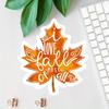 I Love Fall Most Of All Sticker, Autumn Leaf Decal, Fall Is My Favorite, Laptop Sticker, Water Bottle Decal, Fall Decor Durable for Laptop,Car,Luggage