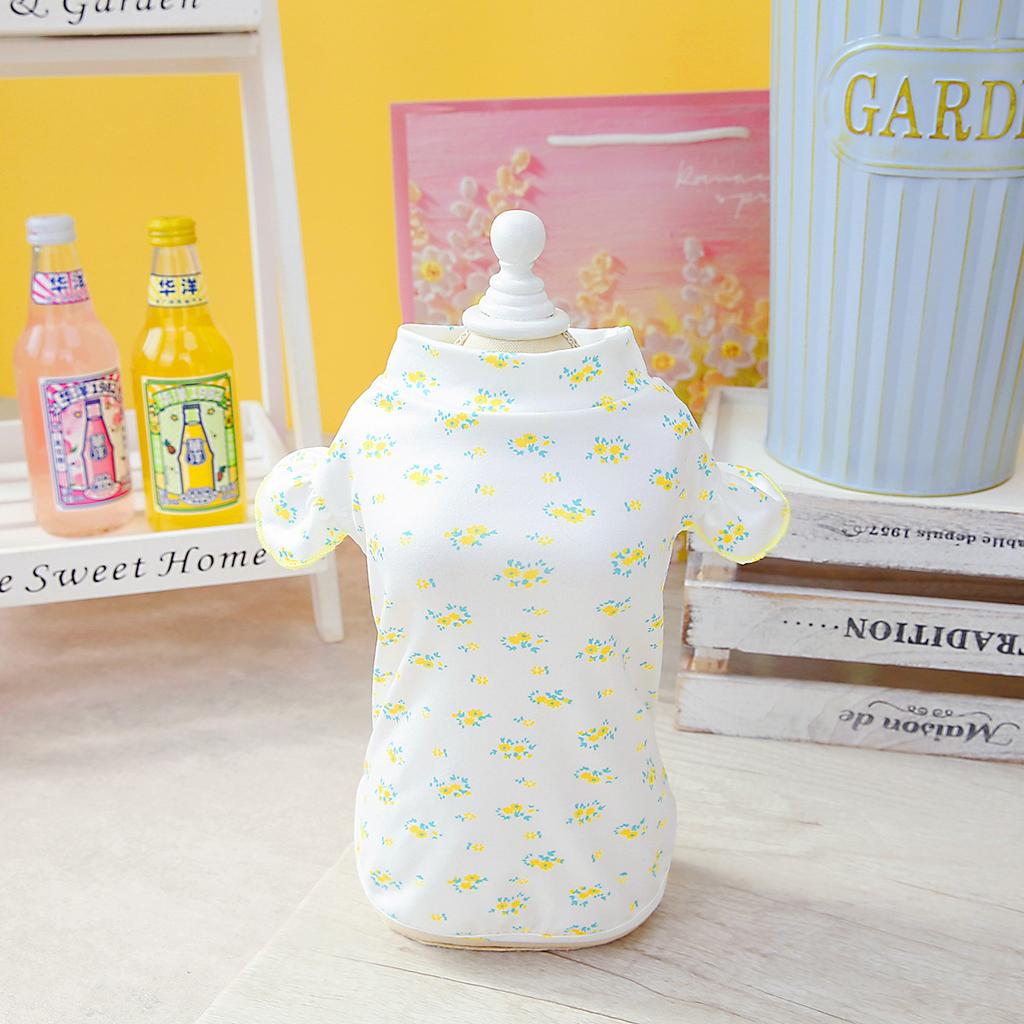 Spring and Summer New Fashion Flying Sleeves Small Fresh Pet Clothing Dog Clothes Teddy Applicable Dog Clothes