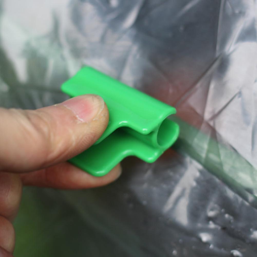 20PCS Pipe Clamps Plant Stakes Film Clips Greenhouse Hoop Clamps Tool Greenhouse Lamination Buckle Tunnel Clips