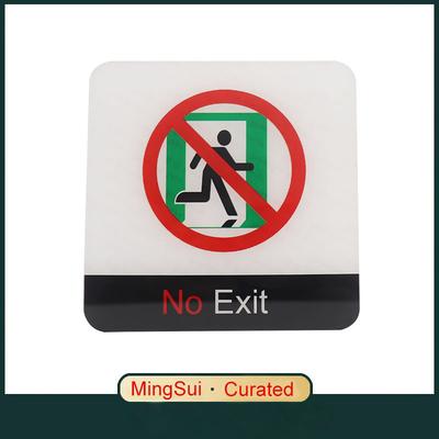 Acrylic Creative Signage No Exit Sign Wall Label Sticker Warning Badge for Unopened Areas Construction Areas Places With Potential Safety Hazards