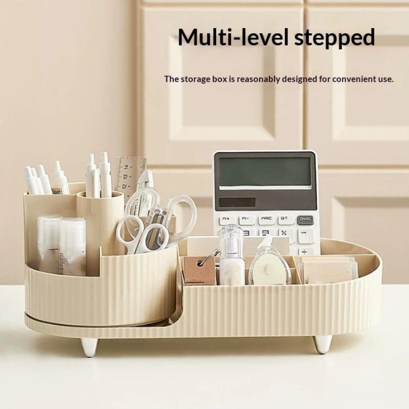 Cosmetic Storage Rack Desktop Makeup Organizer Makeup Brush Holder With Rotating Base For Makeup Brush Lipstick Storage Case