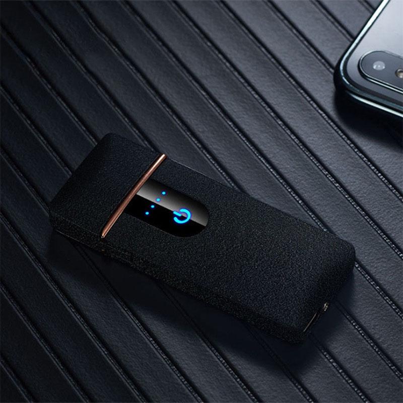 USB Electric Dual Arc Flameless Torch Rechargeable Windproof Cigarette Lighter