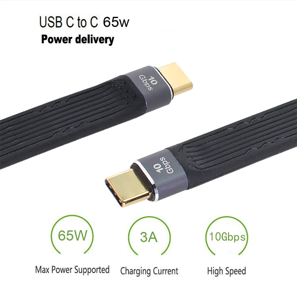 Cablu de date plat subțire FPC USB 10Gbps de la tată la tată NFHK pentru laptop telefon mobil 13cm Type-C USB-C 3.1 &