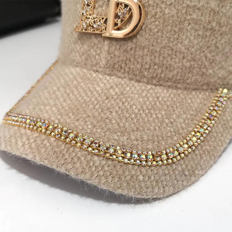 Pălărie Moda de toamnă și iarnă pentru femei, șapcă caldă de baseball, temperament