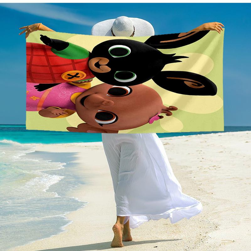 Ultra-Soft Beach Towel with Bing Theme,Ideal for Pool - Camping, Diving - Perfect Travel Essential, Vibrant Beach Towel.