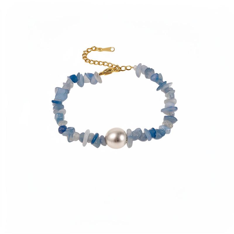 Elegant Shallow Sea Pearl Bracelet: Exquisite Beaded Pull String Design for a Sophisticated Touch