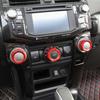 3X Air Condition Switch Button Knob Cover Trim Decoration for 4Runner 10-19 Red