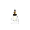 ZEKOO Glass Pendant Hanging Ceiling Light E26 LED Nordic Retro Modern Decorative Stylish and Indirect Adjustable Cord Length Light, Fixture, Base,