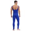 Tuta Monopezzo Senza Maniche da Uomo Design a Strisce Scollo Quadrato Stile Canotta Pantaloni Lunghi Tuta Sportiva