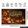 2D Plane Thanksgiving Theme Banner Background Featuring Autumn Harvest Elements Such As Pumpkinszyc