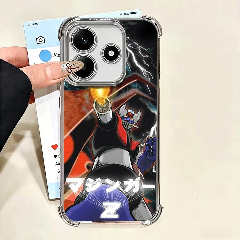 

M-Mazinger Z Anime Plating Phone Case For Xiaomi Poco X5 X6 X7 X8 Pro Max F8 Ultra F7 M8 M7 M5S Redmi 15C 15 14C 13C 13 X3 12C F Xiaomi Poco F7