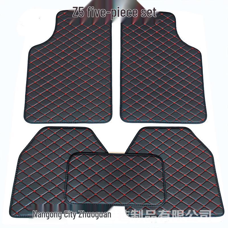 PVC Leather Quilted Car Floor Mats for Right-Hand Drive Vehicles