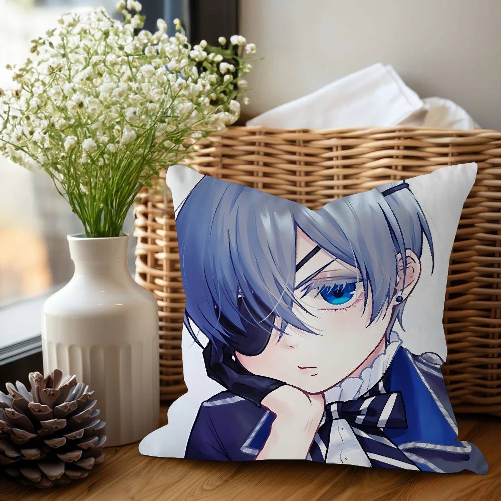 B-Black Butler Ahornblatt Design Kissenbezug Fröhliche Herbsternte Deko Feiertagsdeko Kissenbezug