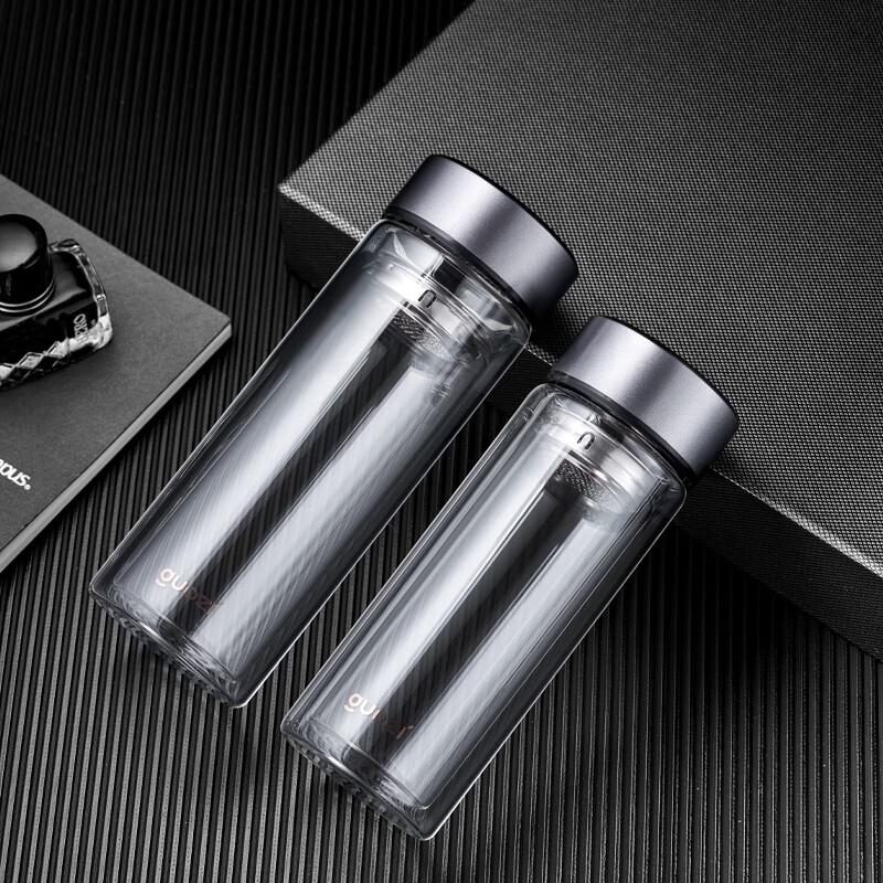 GUOZI Double Wall Glass Tea Infuser Mug