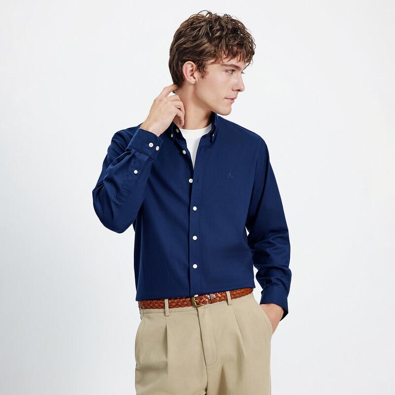 Navigare Men's Solid Long Sleeve Shirt