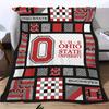 Ohio State University Blanket Soft and Warm Flannel Blanket Multifunctional Four Seasons Blanket Gift Blanket