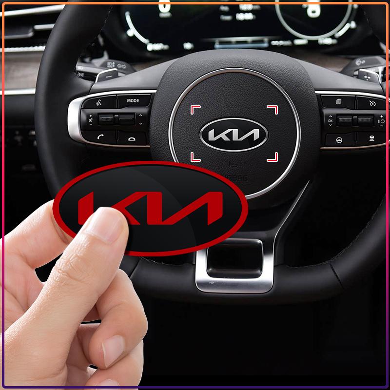 1Pcs ABS Car Steering Wheel Center Emblem Sticker Accessories For KIA Ceed Sportage Rio K5 K6 K7 K8 Optima Cerato Proceed Venga Sedona Forte