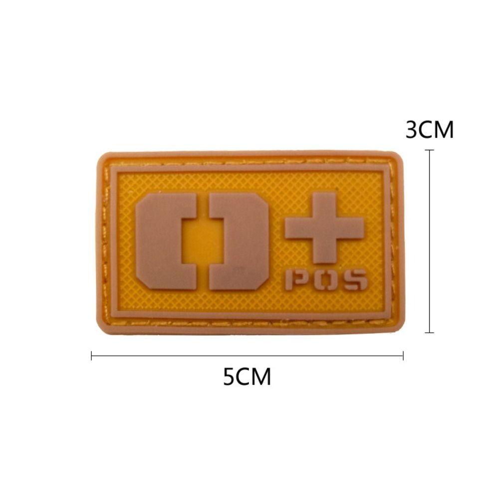 PVC Glue Stamp Blood Type Magic Sticker Embroidered Patch Emergency Armband  Helmet Decoration