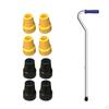 4 7/8 Inch Rubber Cane Tips, Heavy Duty Replacement, Easy to Install for Aluminum And Wood Crutches,