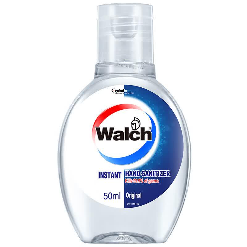 Walch Alcohol-Free Rinse Hand Sanitizer Portable Gel 50ml x 3 Bottles