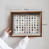 100 Kinds of Natural Ore Specimen Ornaments, with Glass Dust Cover, Decorative Paintings, Crystal Gems, Birthday Gifts