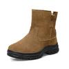 Unisex Winter Fur-Lined Waterproof Slip-On Snow Boots
