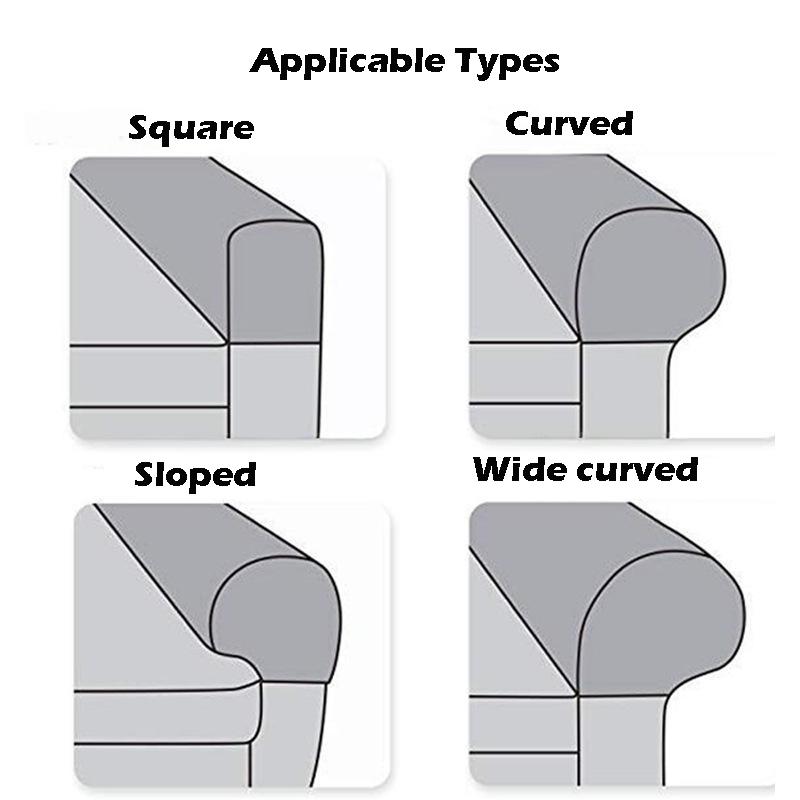 Elastische Stoff-Sofa-Armschoner-Set, Rutschfeste, Fleckenabweisende Armlehnen-Schutzhüllen für Möbelschutz, Universelle Passform