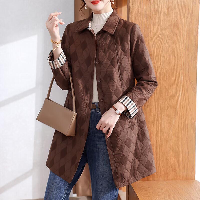 Xue Xi Women s 2025 Autumn Mid-Length Windbreaker Coat 2XL