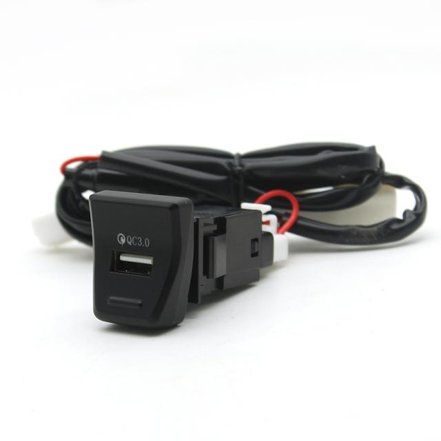 Car Charger USB Interface Socket Interior QC3.0 USB Fast Charger For Toyota Rav4 Accessories