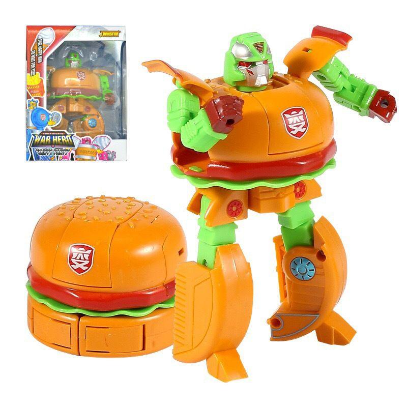 Farbiges Lebensmittel-Verformungsspielzeug Roboter Simulation Pommes Burger Eiscreme**