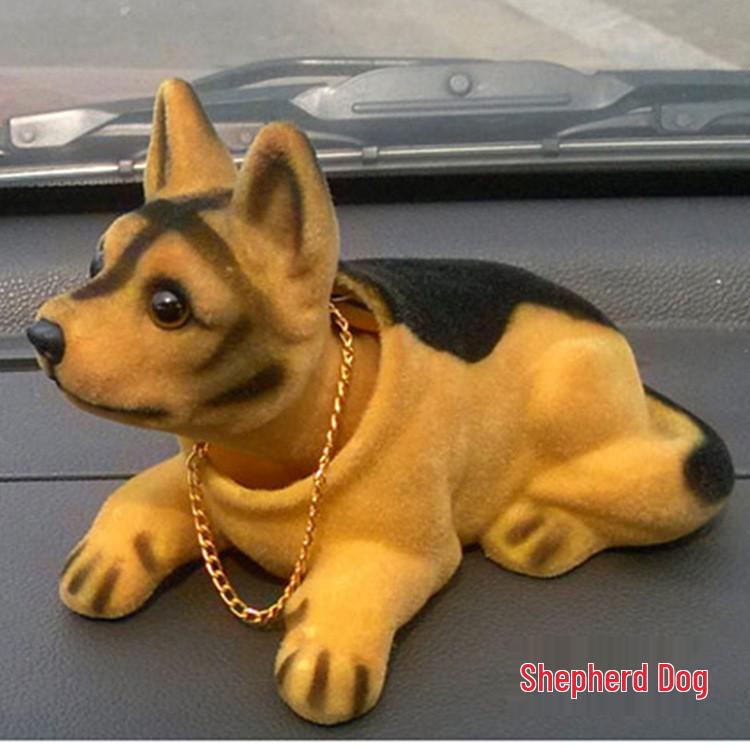 Cute Bobblehead Dog Figurine - Cartoon Pet Car Decoration for Women's Interior