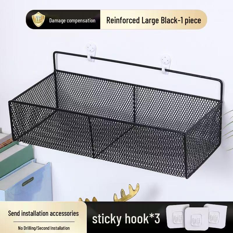 Punch-Free Wall-Mounted Storage Rack for Bathroom, Kitchen, and Bedside