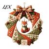 Creative DIY Home Decor Projects Patchwork Wreath Craft Kit, Christmas Sewing Seasonal Patterns, Making Kits Farmhouse Fabric Kit for Adults,