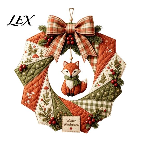 Creative DIY Home Decor Projects Patchwork Wreath Craft Kit, Christmas Sewing Seasonal Patterns, Making Kits Farmhouse Fabric Kit for Adults,