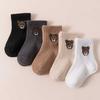 5 Pairs Cartoon Bear Pattern Baby Socks Toddler Soft Comfortable Breathable Cotton Socks Spring Autumn Kids Mid-calf Footwear