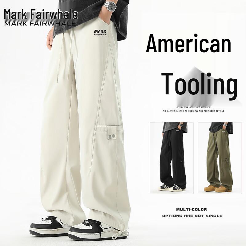 

Mark Fairwhale Men s Summer Casual Cotton Straight-Leg Pants L