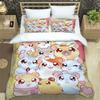 3D Printing Cartoon Lovely Hamtaro Bedding Set Duvet Cover Pillow Set Birthday Gift Children Quilt Cover Bedding Home Textiles