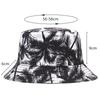 Unisex Double Sided Wearable Leaf Print Personality Bucket Hats Fishermen Caps Outdoor Casual Cap Sunscreen Hat