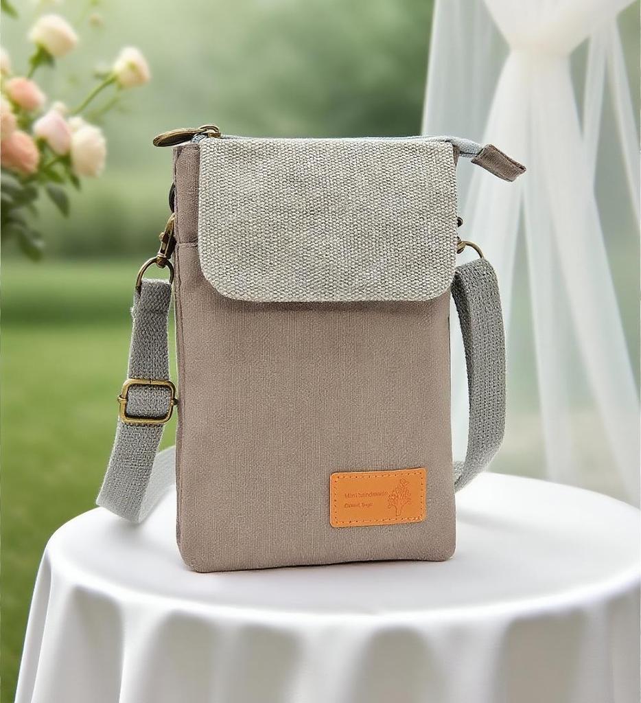 Ethnischer Stil Großbildschirm 5-lagige Baumwolle Damen Umhängetasche für Handy