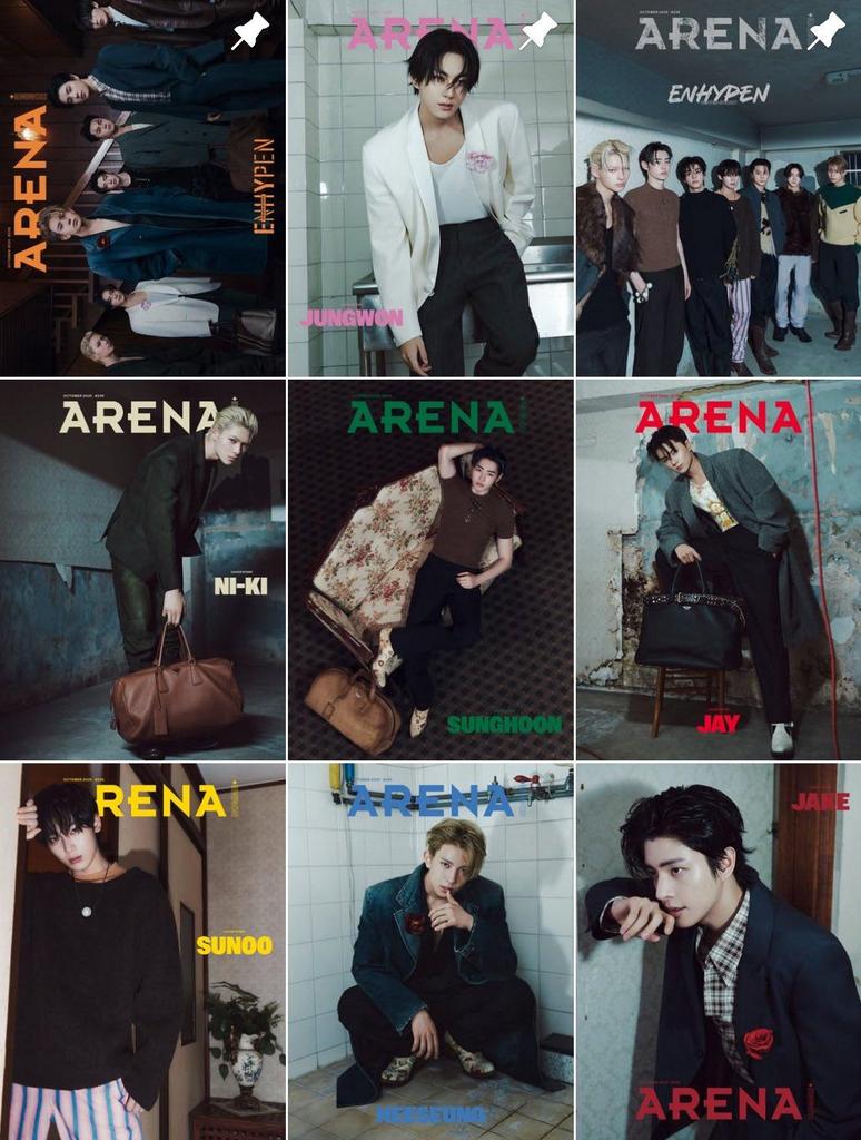 Arena Homme+ Korea 2025 OCTOBER ENHYPEN, KickFlip, Kim Yo-han, K-POP K-STAR