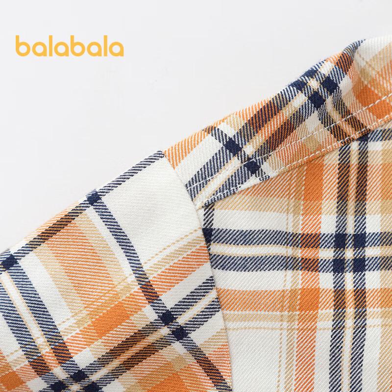 Balabala Boys' Flannel Plaid Long-Sleeve Shirt