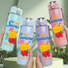 1PC The Summer Fruit Cocktail 750ml Color Plastic Sports Water Bottle Leakproof Flip Straw Lid Suitable for Sports Office Home Use