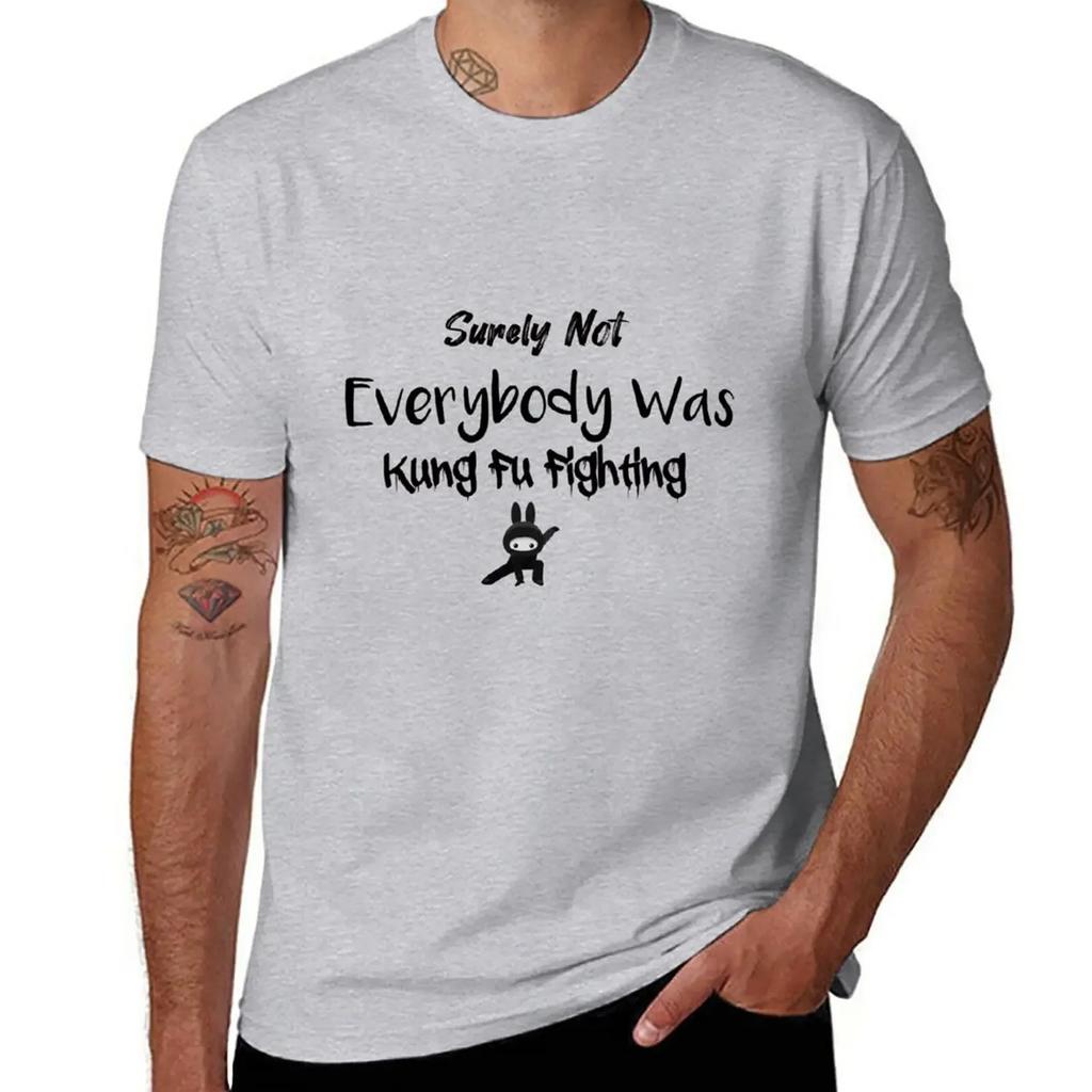 Surely Not Everybody Was Kung Fu Fighting T-Shirt boys whites tops mens graphic t-shirts big and tall