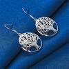 Stylish 925 Sterling Silver Exquisite and Simple Tree-Shaped Earrings for Women, Charming Wedding Party Gift Accessories