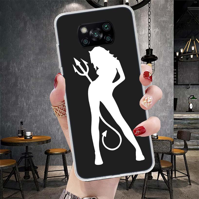 

Angel Devil Sexy Girl Soft Phone Case For Xiaomi Redmi 15C 15 13C 13 Poco X5 X6 X7 F7 Ultra M7 12C 12 10 10C 9C 9A 9T 9 Fundas P Redmi 9A
