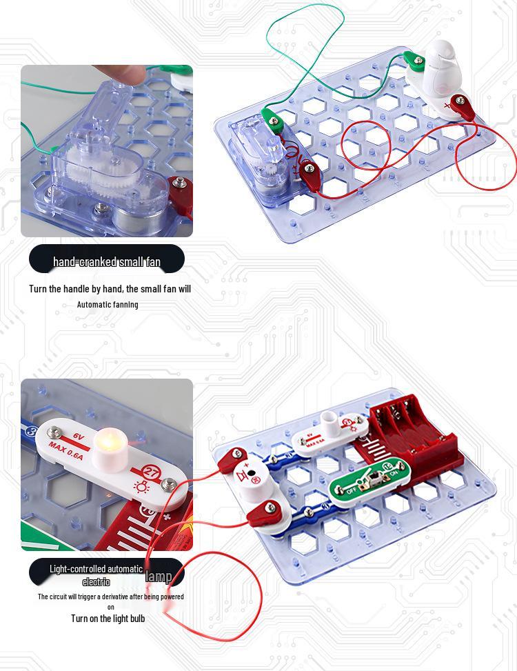 Blocuri electronice de construcție pentru copii Set de explorare laborator științific STEM
